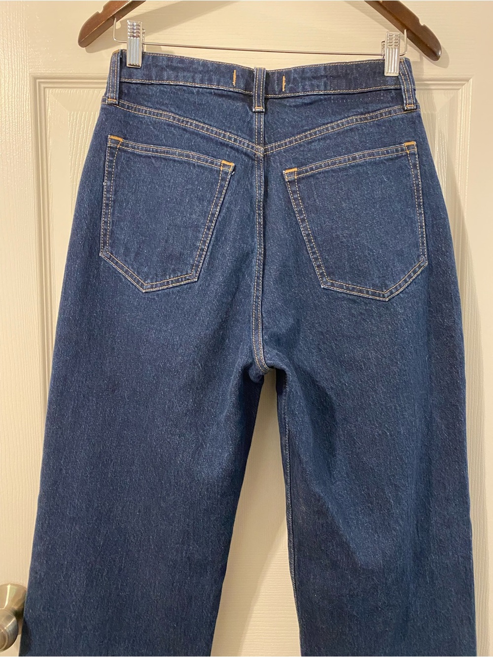 NWOT Abercrombie & Fitch 90s Relaxed High Rise Curve Love Dark Wide-Leg Size 28L - Picture 9 of 13